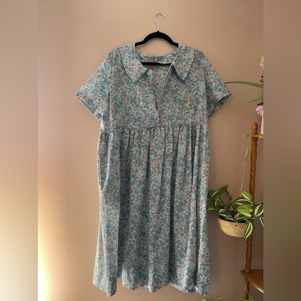 Vintage Handmade Baby Doll Floral Dress
